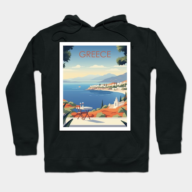 GREECE Hoodie by MarkedArtPrints